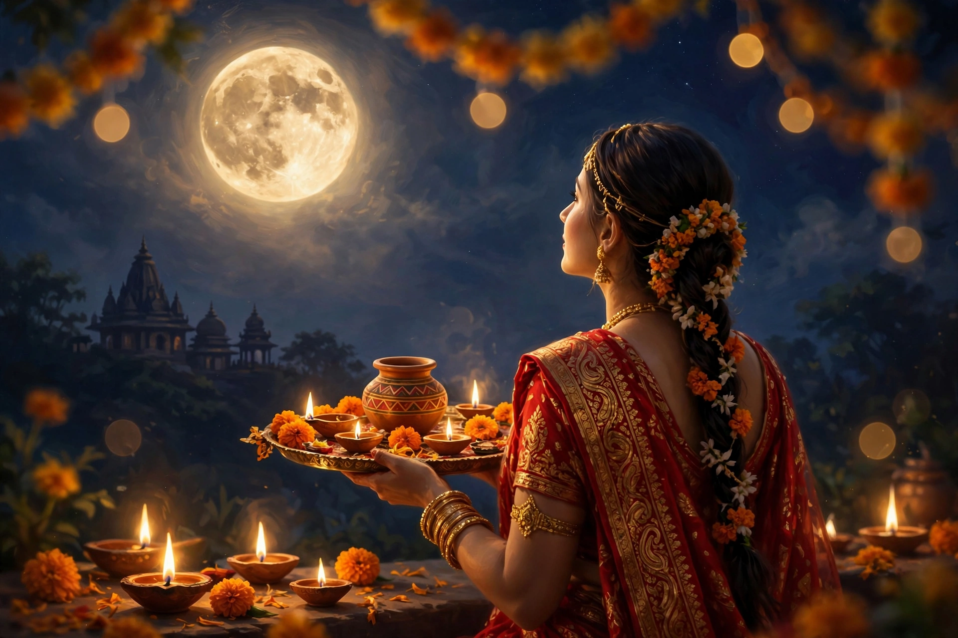 Karwa Chauth 2026: The Vrat Katha and Moonrise Ritual, Simply Explained